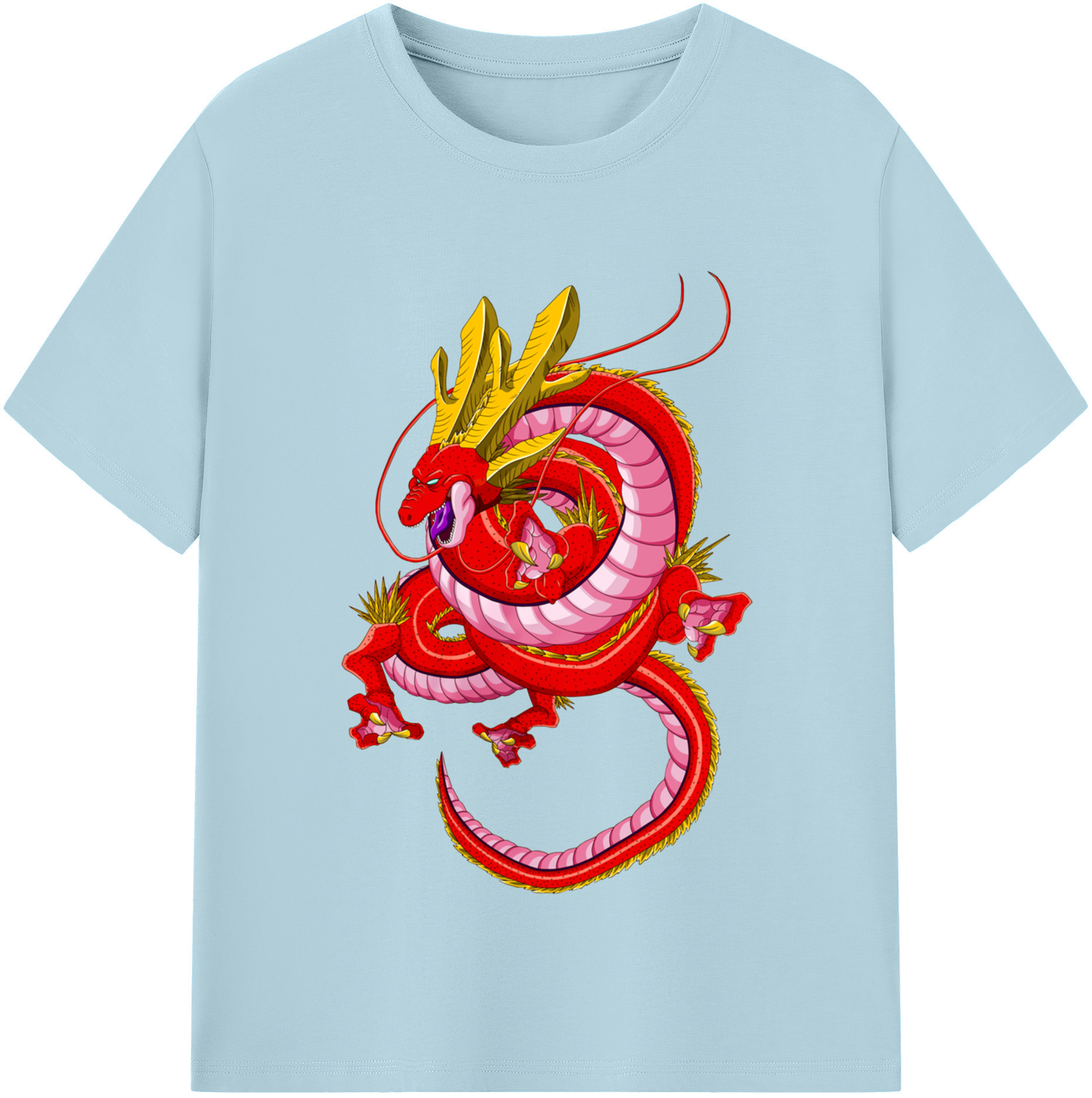 （画像用） ドラゴンボール 神龍 シェンロン DRAGON BALL Shenron 綿100％半袖Tシャツ（フロントプリント）